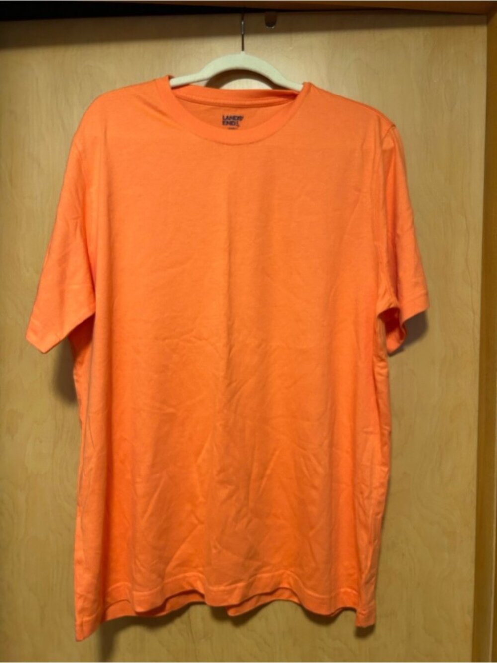 Lands' End Bright Orange Short Sleeve Crewneck Tee